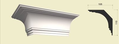 Карнизы гладкие К-23